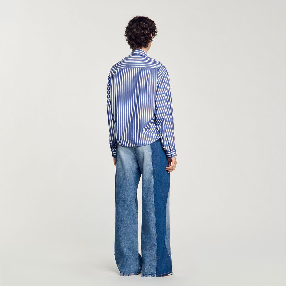 Sandro / Beaded striped shirt Blue