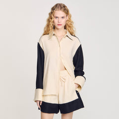 Sandro / Two-tone shirt Ecru
