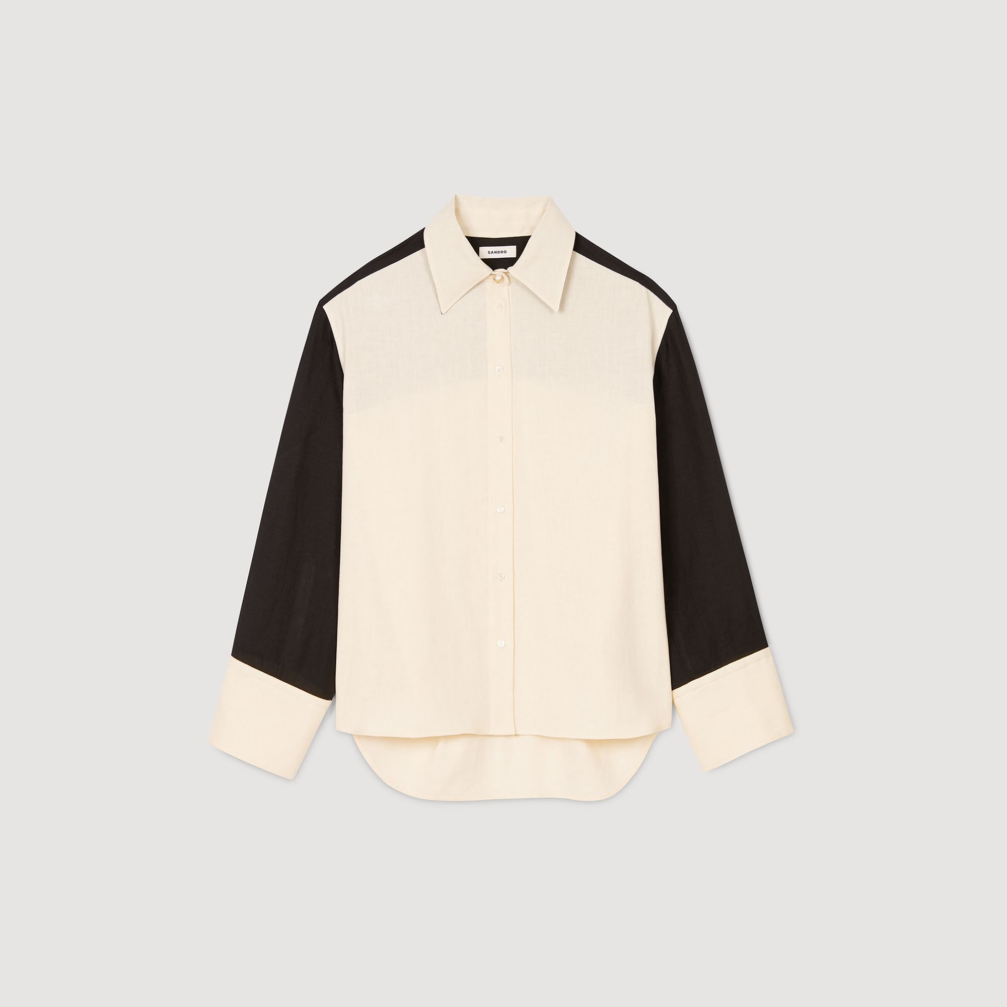 Sandro / Two-tone shirt Ecru