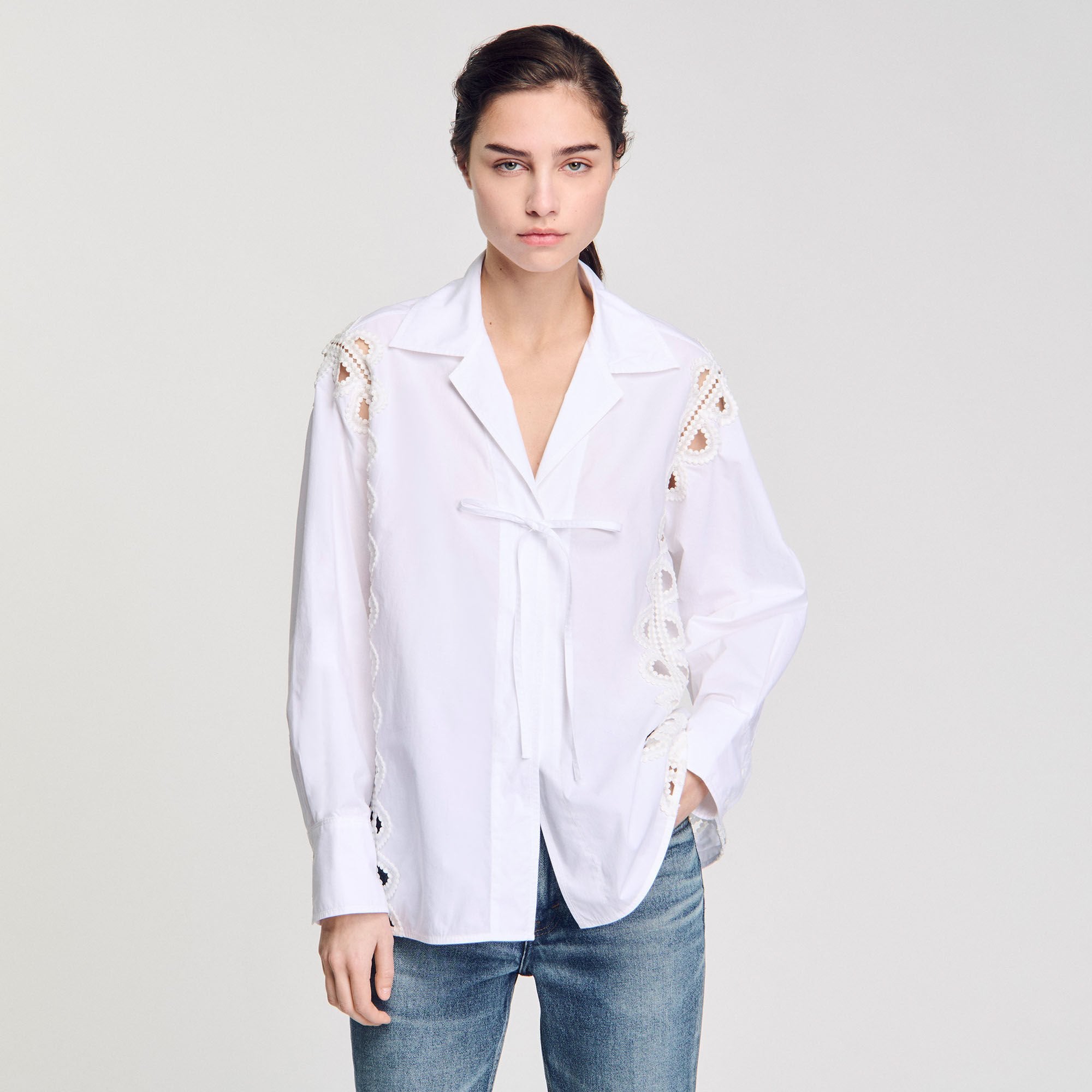 Sandro / Poplin shirt White