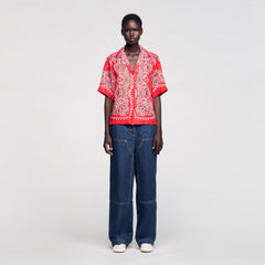 Sandro / Bandana print silk shirt Red / White