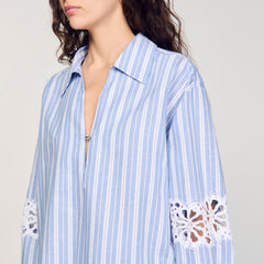Sandro / Striped shirt Blu / White