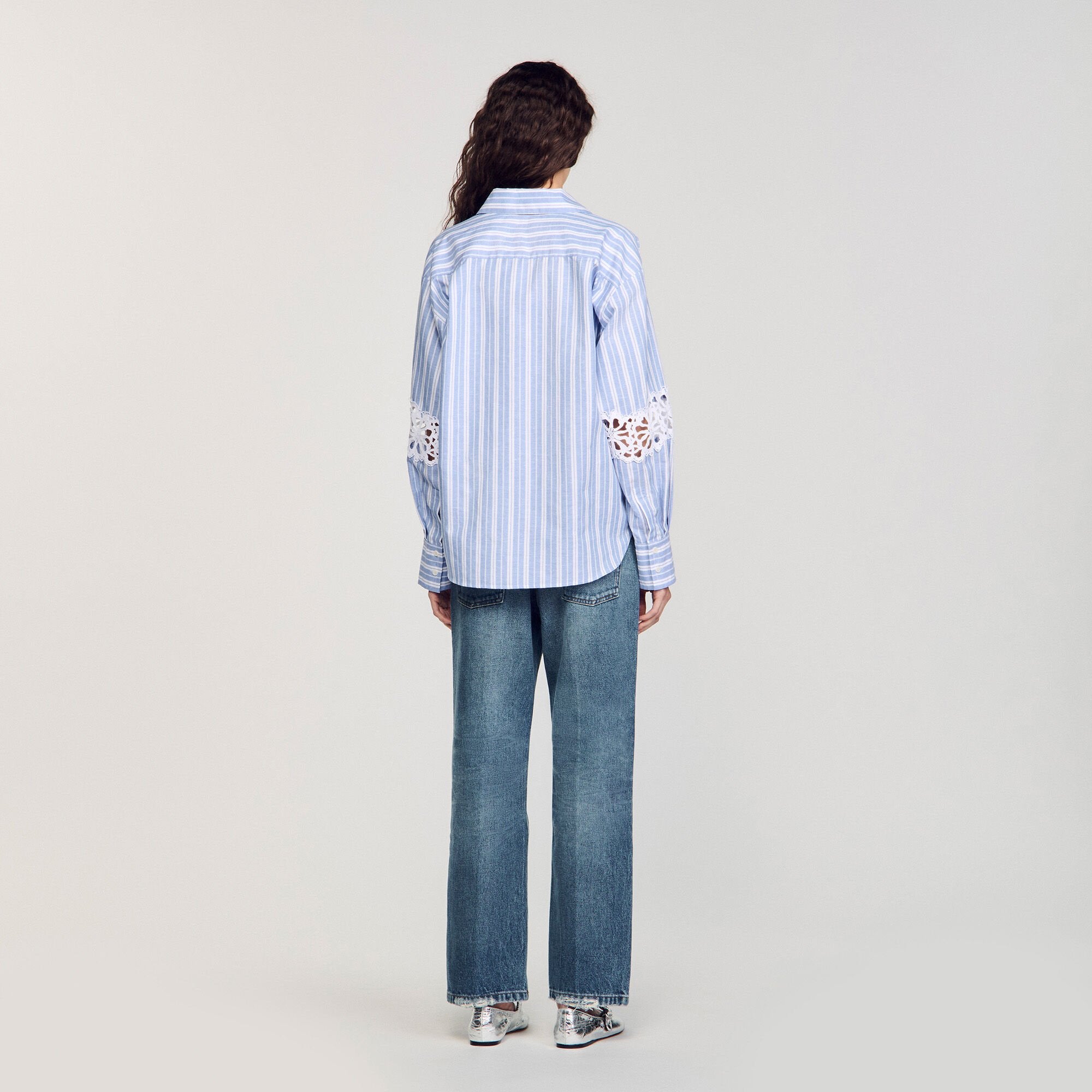 Sandro / Striped shirt Blu / White