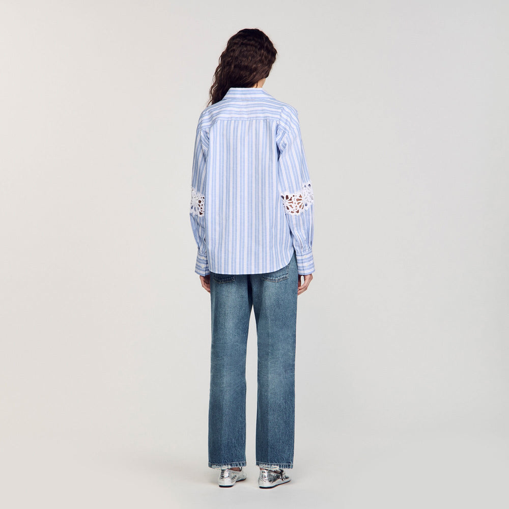 Sandro / Striped shirt Blu / White