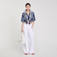 Sandro / Bandana print shirt Blu / White
