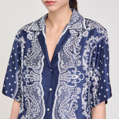 Sandro / Bandana print shirt Blu / White