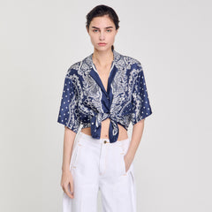 Sandro / Bandana print shirt Blu / White