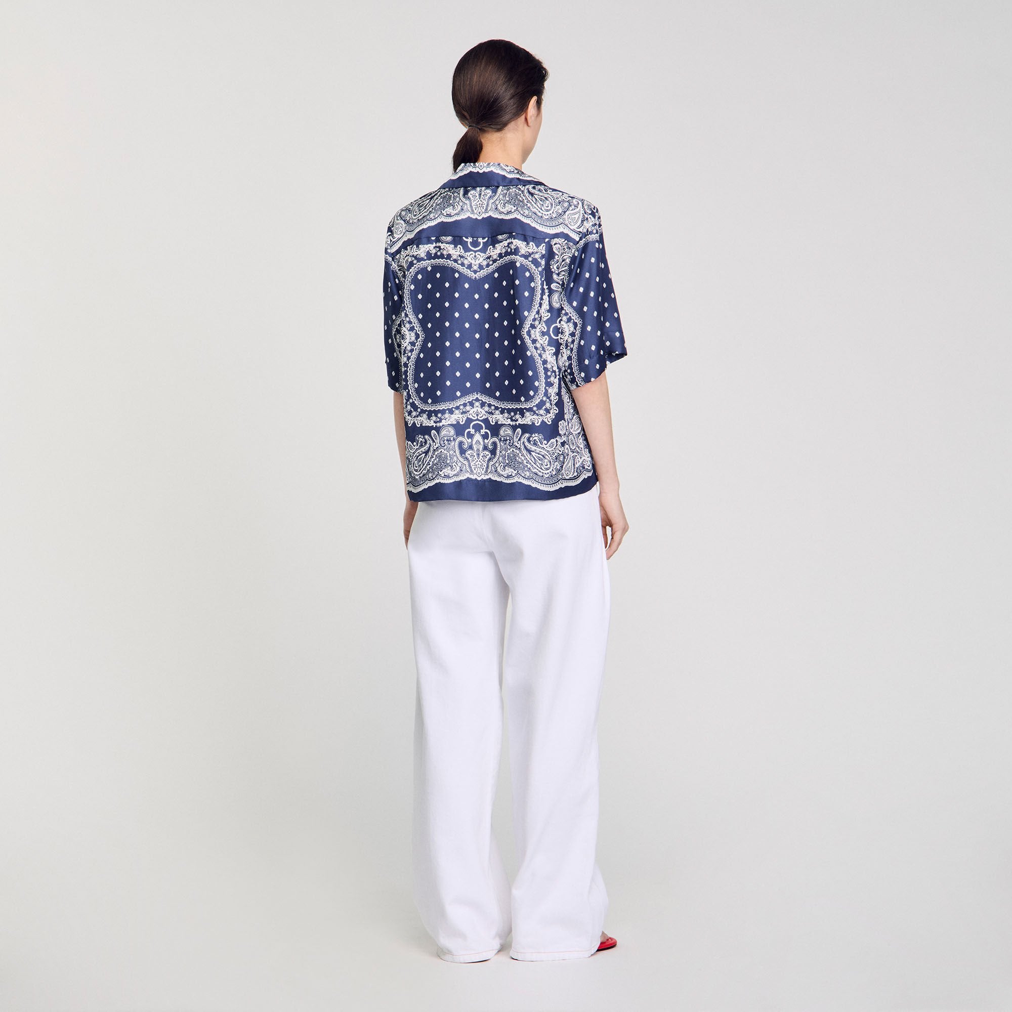 Sandro / Bandana print shirt Blu / White