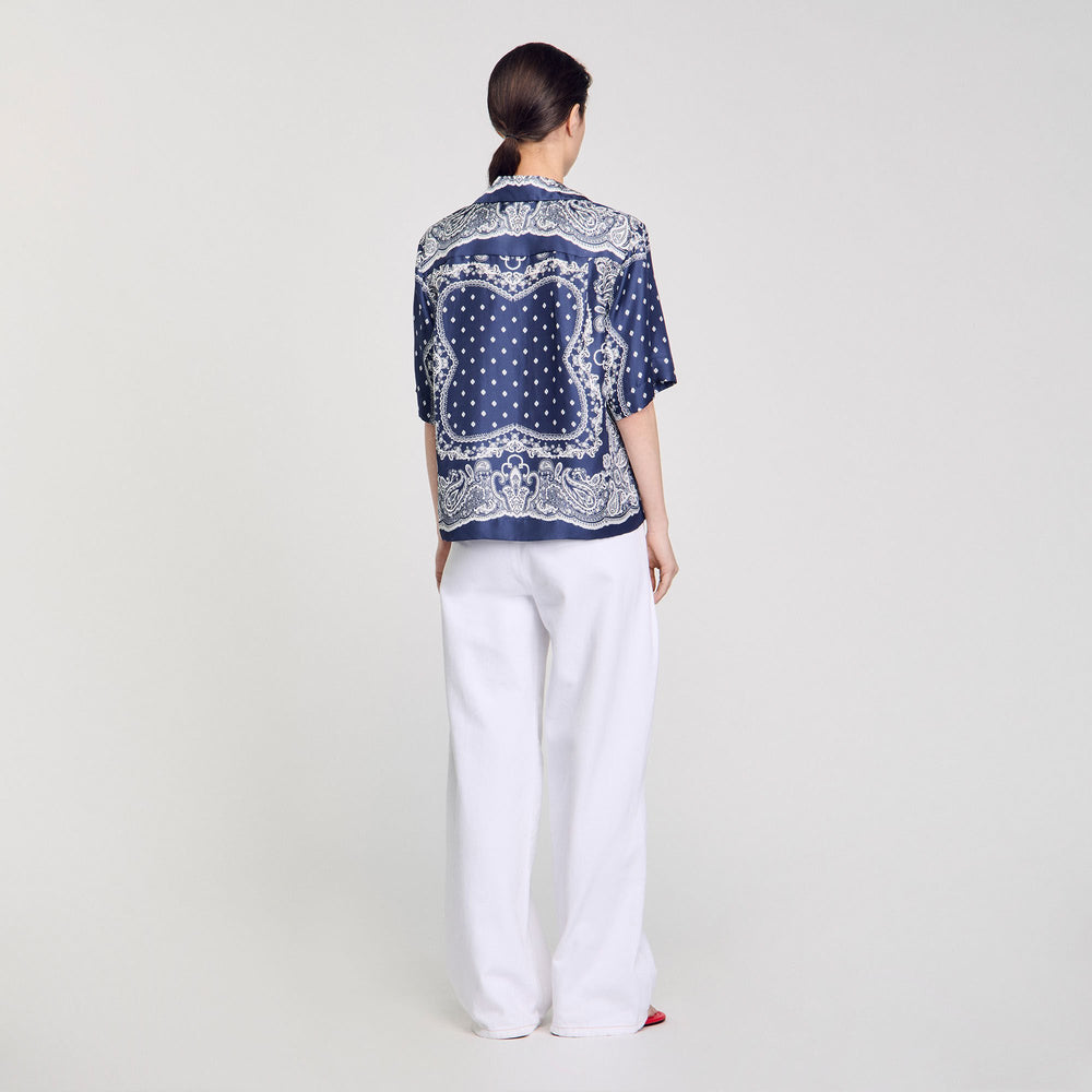 Sandro / Bandana print shirt Blu / White