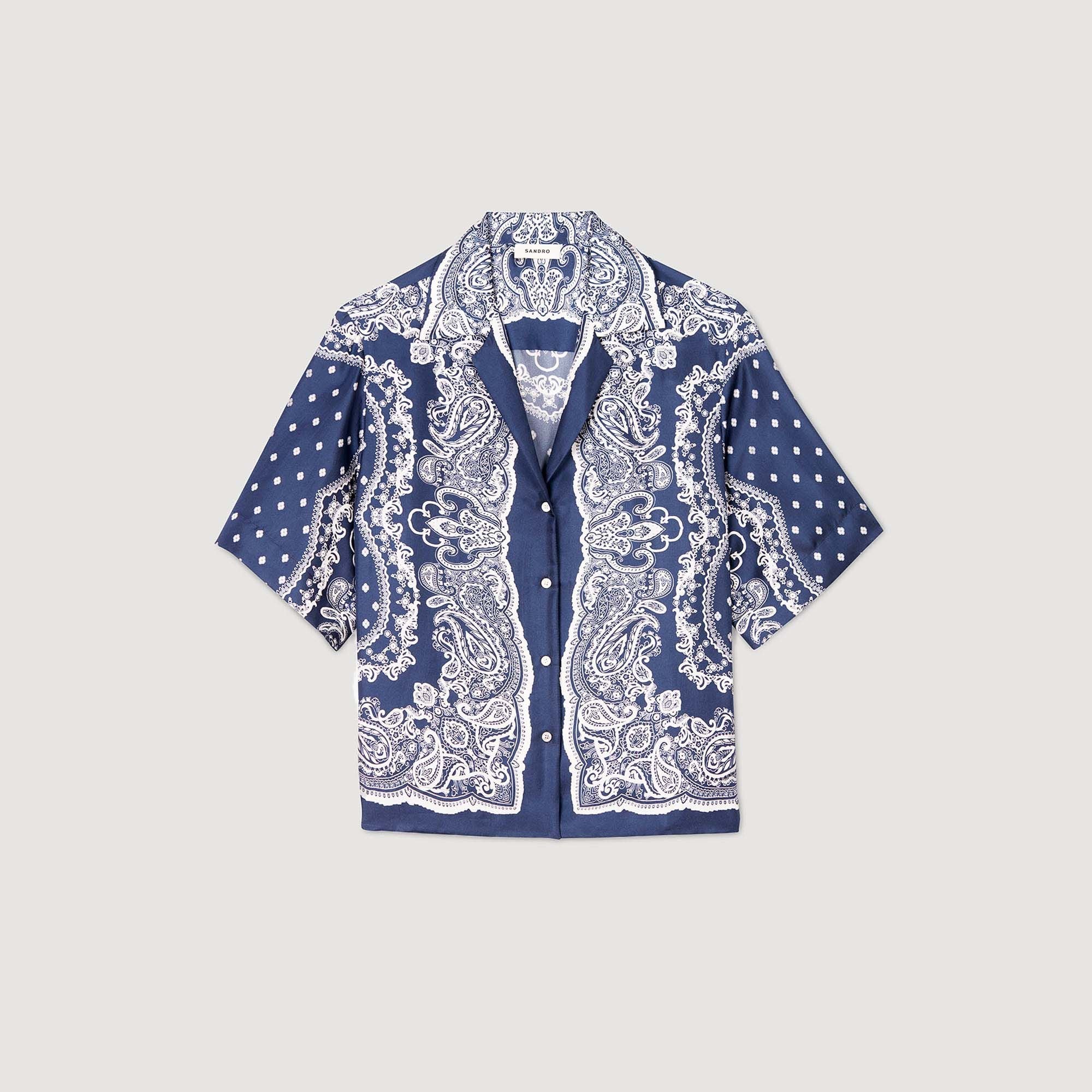 Sandro / Bandana print shirt Blu / White