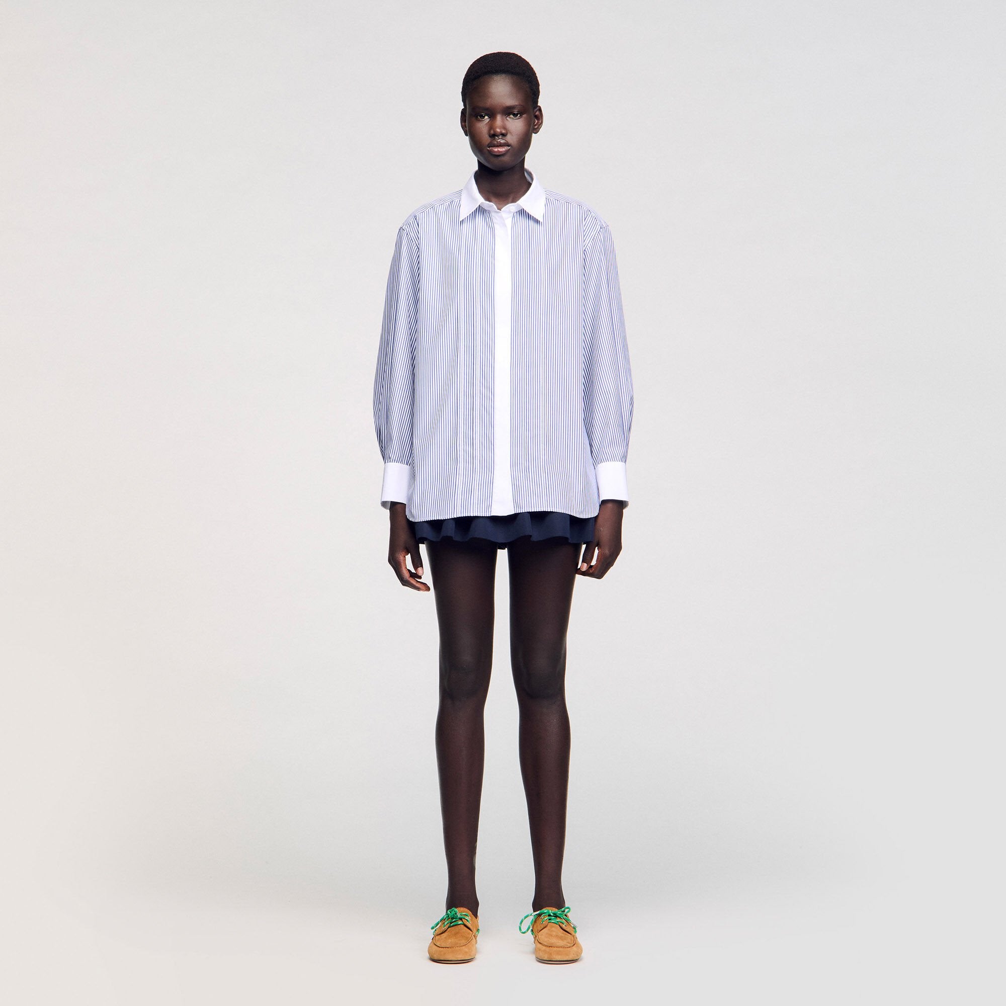 Sandro / Striped shirt Blu / White