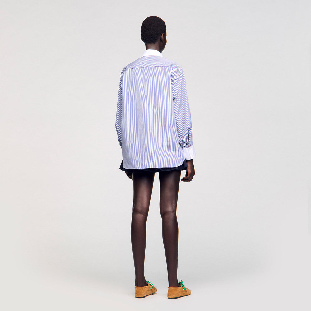 Sandro / Striped shirt Blu / White