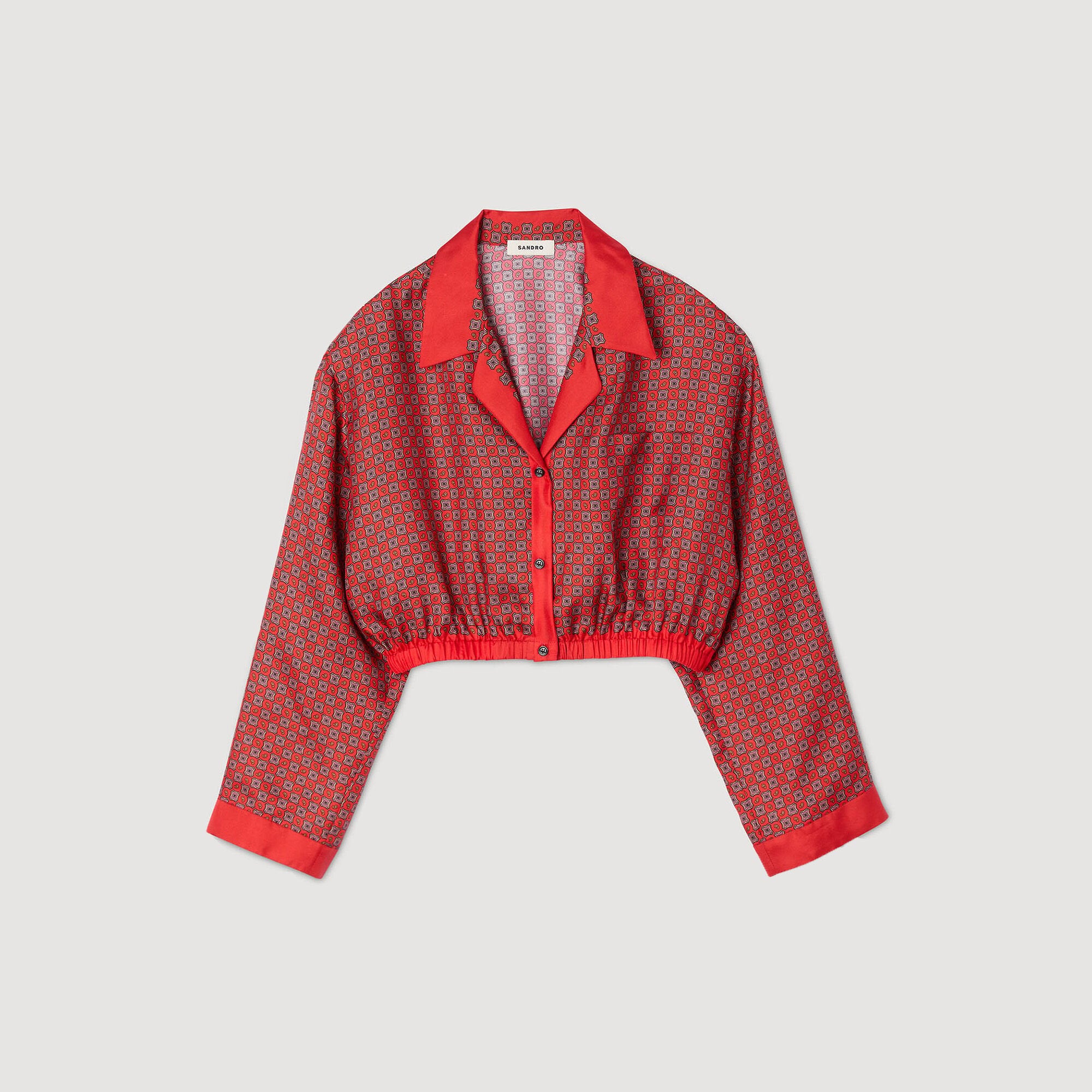 Sandro / Scarf print shirt Red / Pink