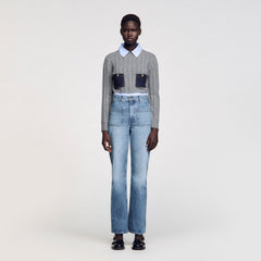 Sandro / Flared faded jeans Blue Jean