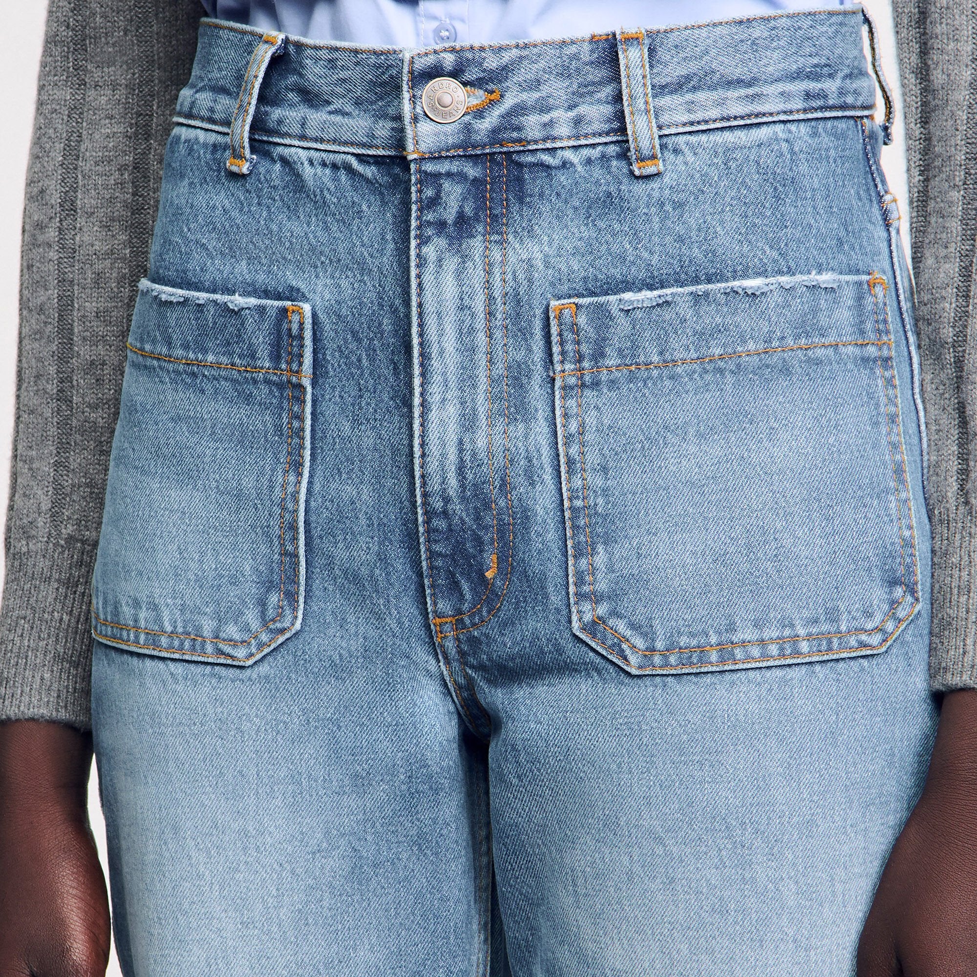 Sandro / Flared faded jeans Blue Jean