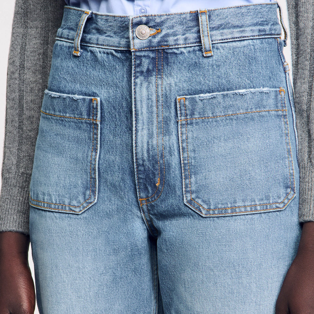 Sandro / Flared faded jeans Blue Jean