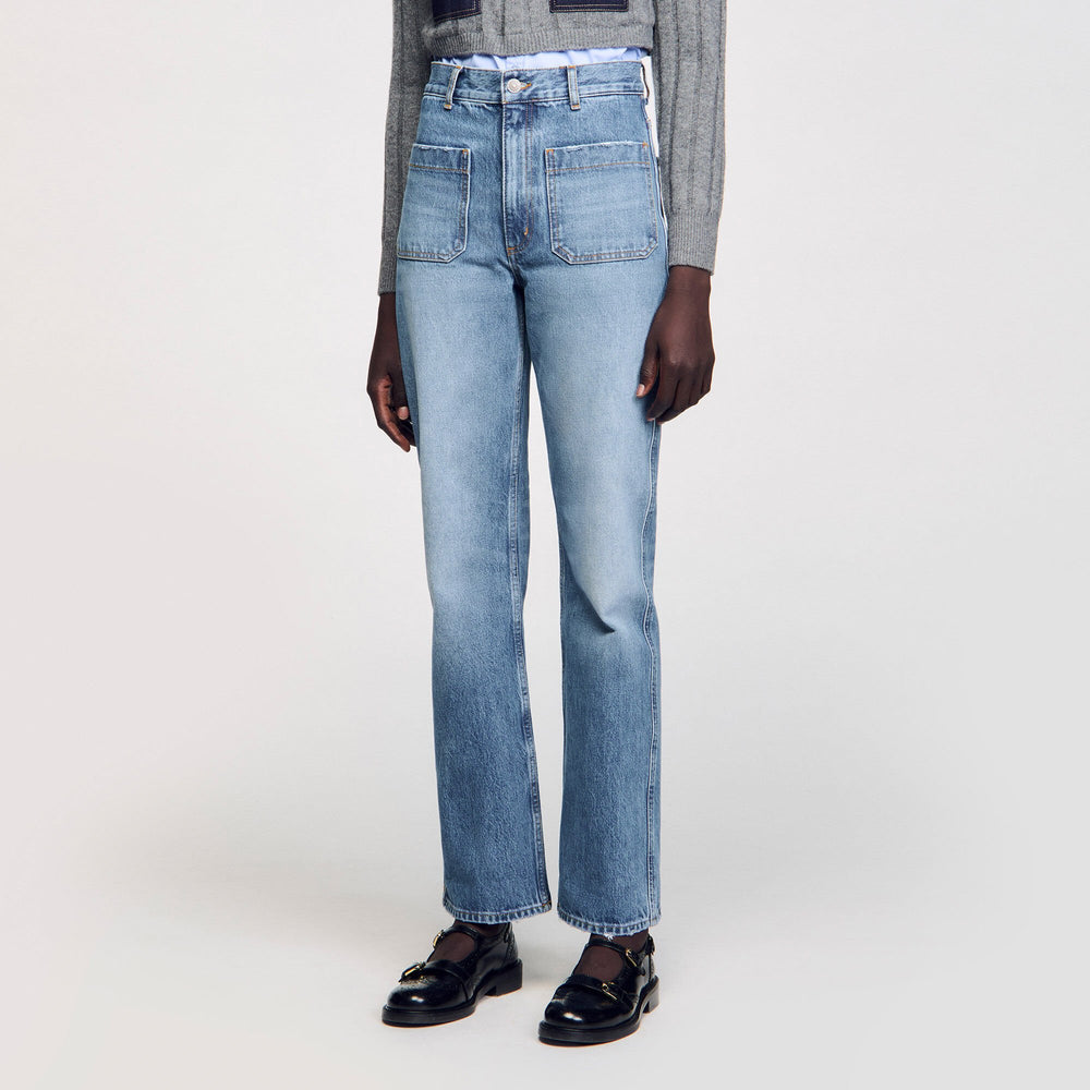Sandro / Flared faded jeans Blue Jean