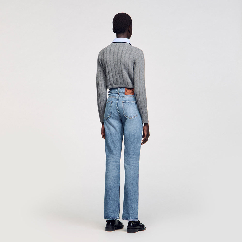 Sandro / Flared faded jeans Blue Jean