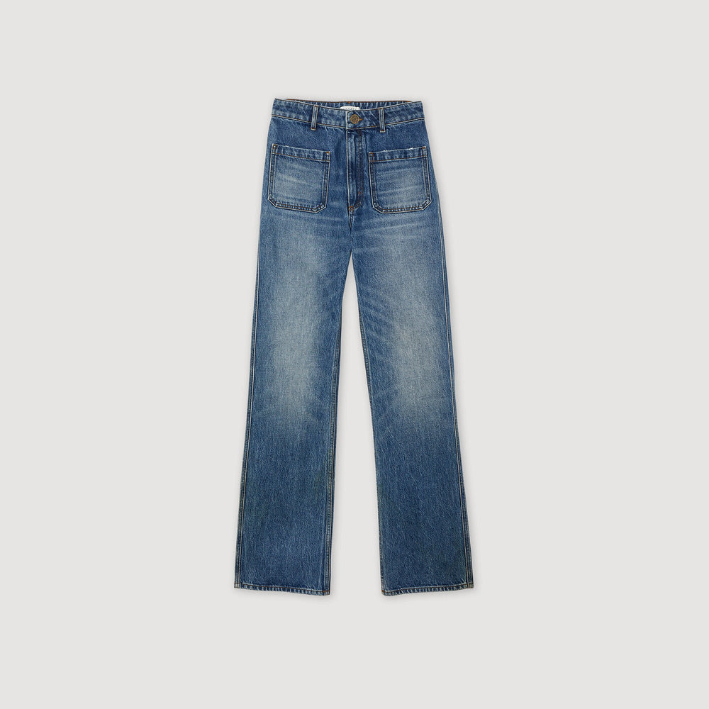 Sandro / Flared faded jeans Blue Jean