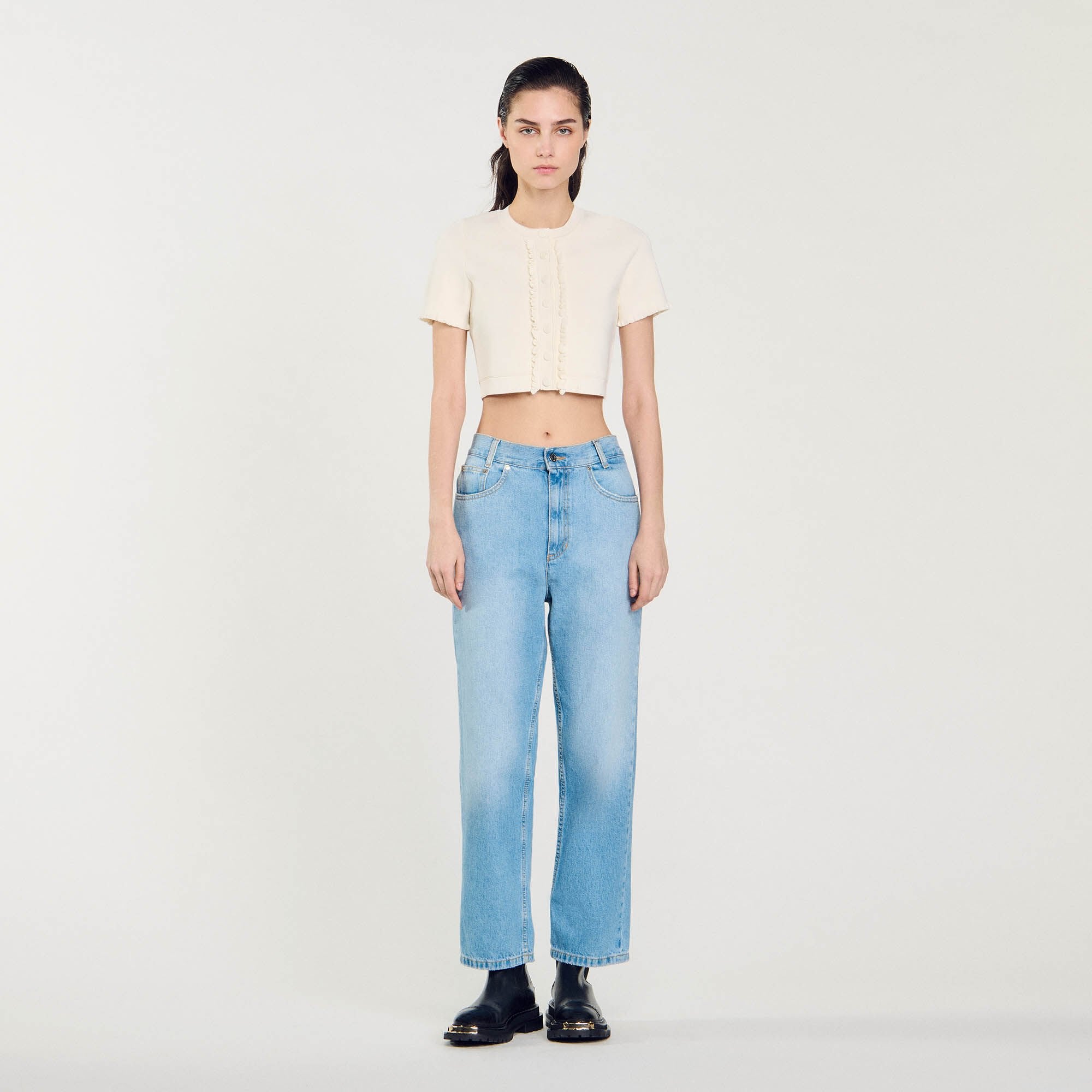 Sandro / Low-rise straight-leg jeans Blue Jean