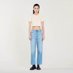 Sandro / Low-rise straight-leg jeans Blue Jean