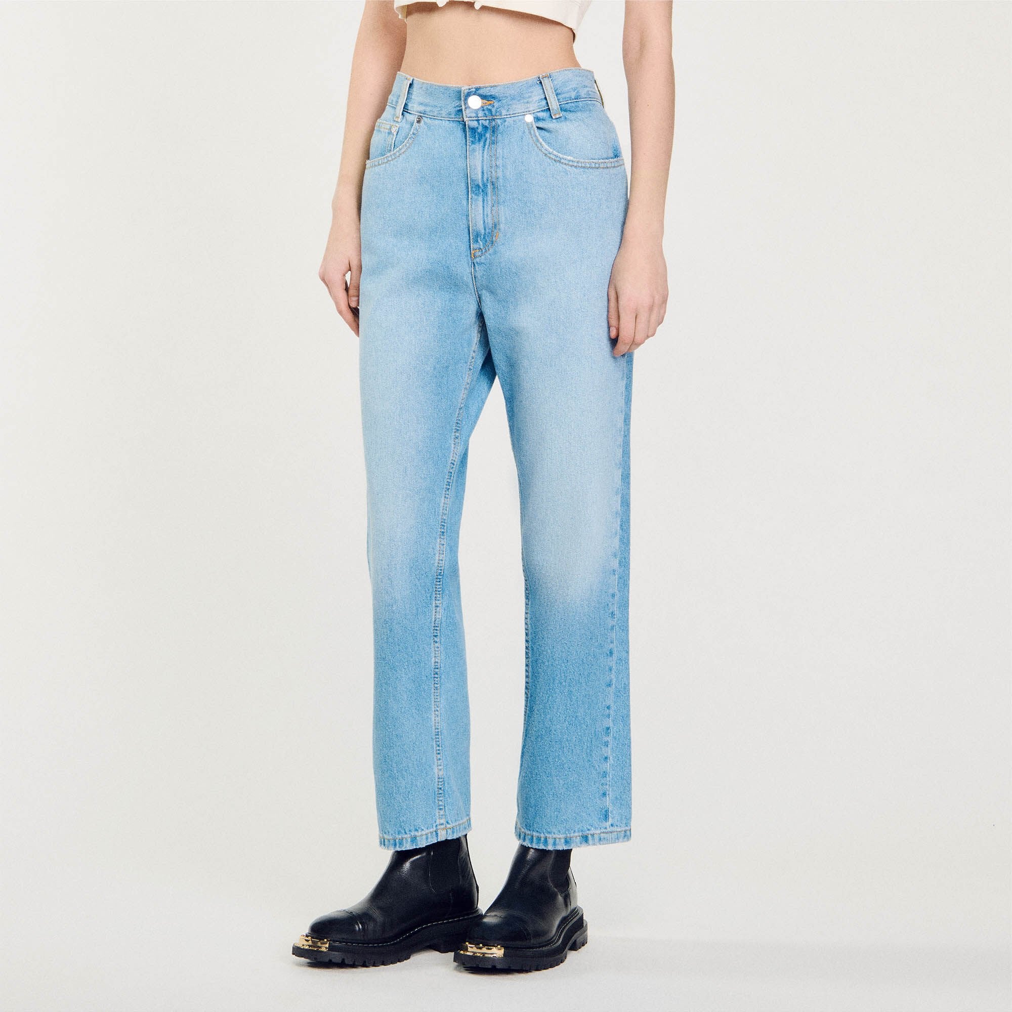Sandro / Low-rise straight-leg jeans Blue Jean