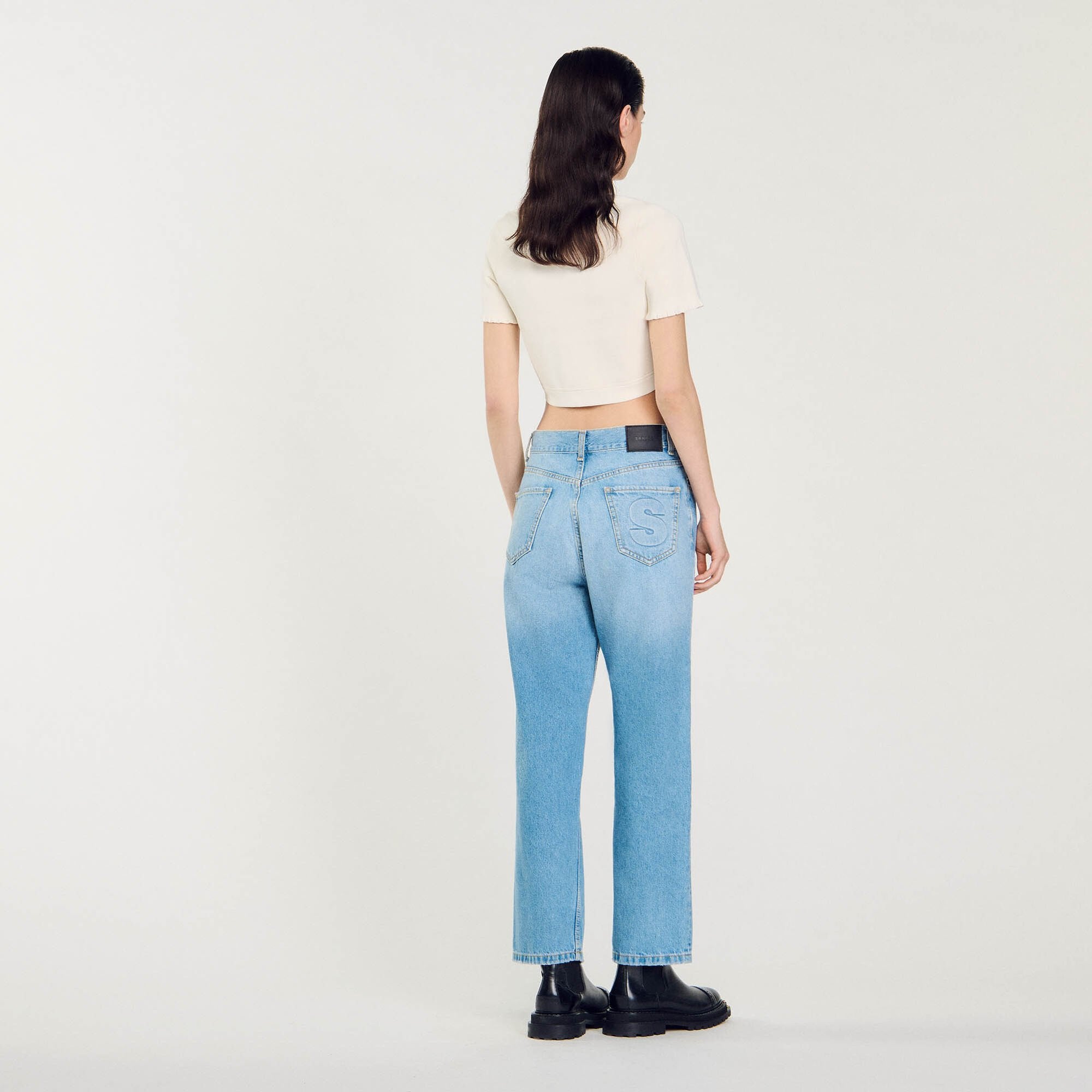 Sandro / Low-rise straight-leg jeans Blue Jean