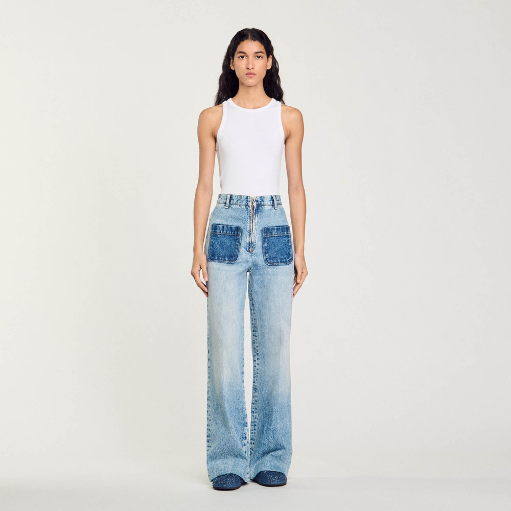 Sandro / High-rise jeans Light Bu Jean