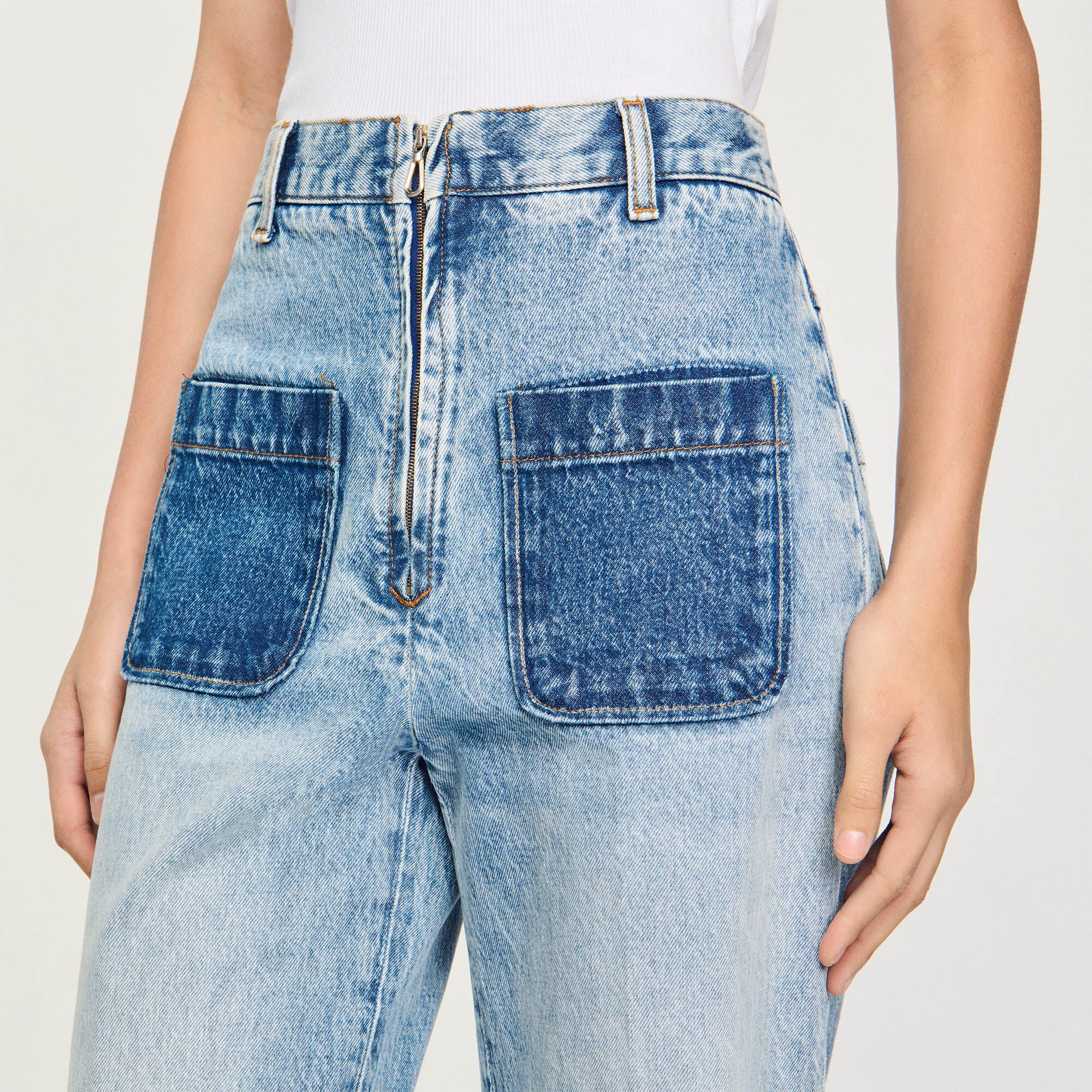 Sandro / High-rise jeans Light Bu Jean