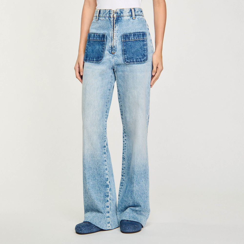 Sandro / High-rise jeans Light Bu Jean