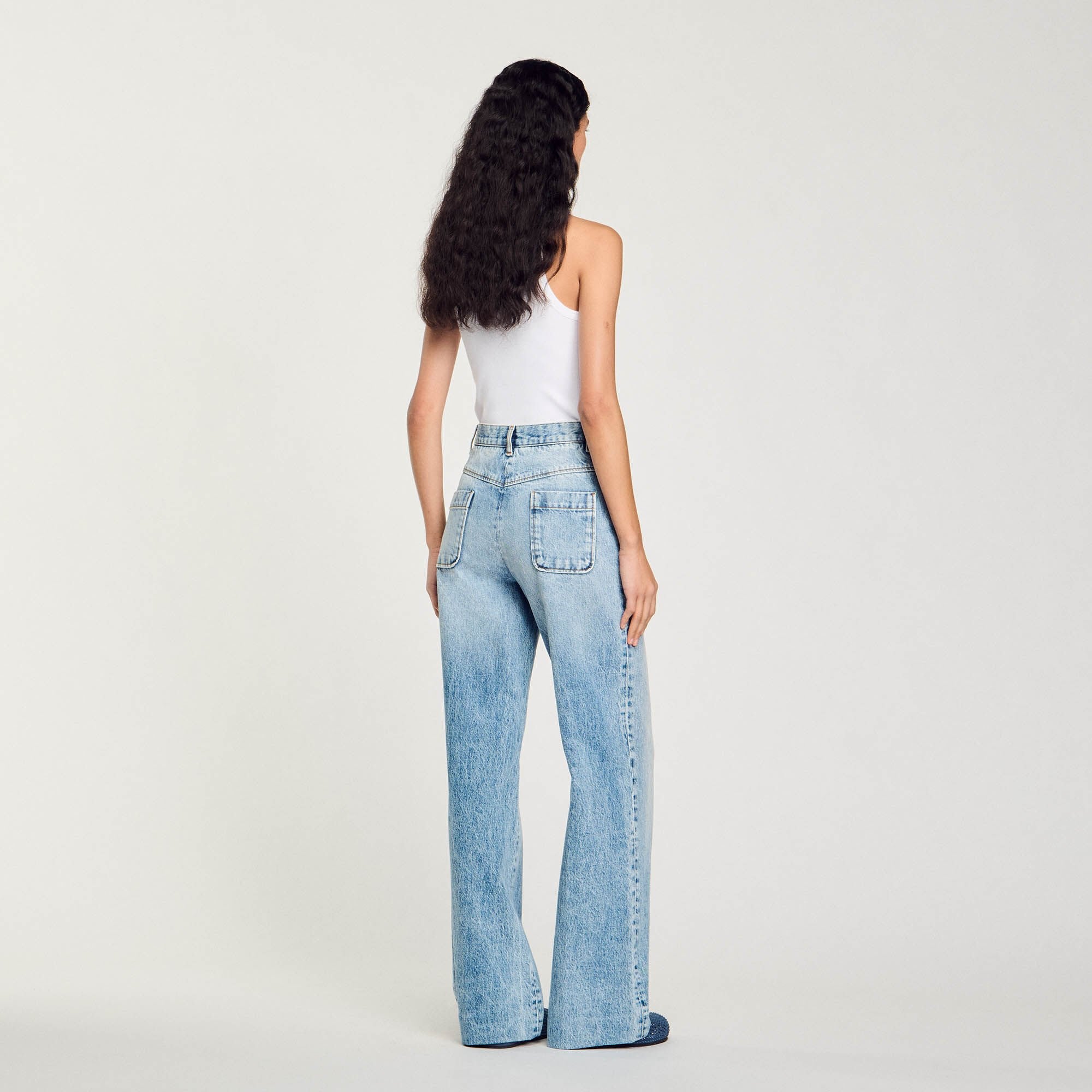 Sandro / High-rise jeans Light Bu Jean