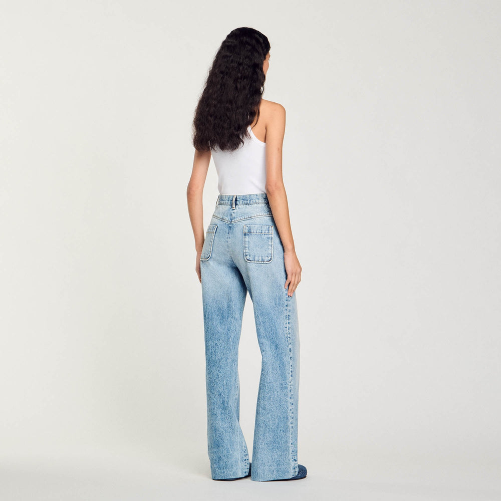 Sandro / High-rise jeans Light Bu Jean