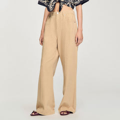 Sandro / Rhinestone-embellished jeans Sand