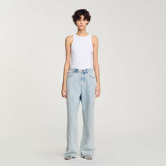 Sandro / Beaded jeans Light Bu Jean