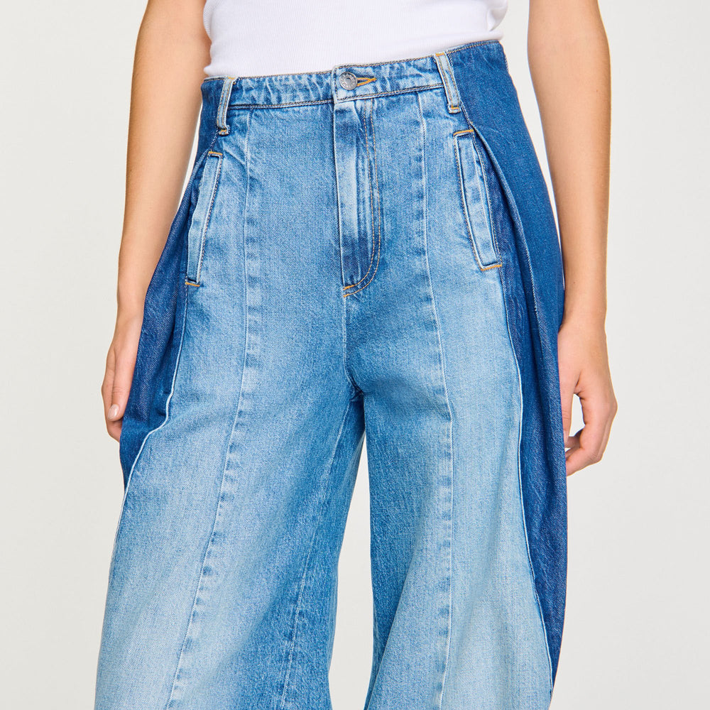 Sandro / Jeans with contrasting panels Blue Jean