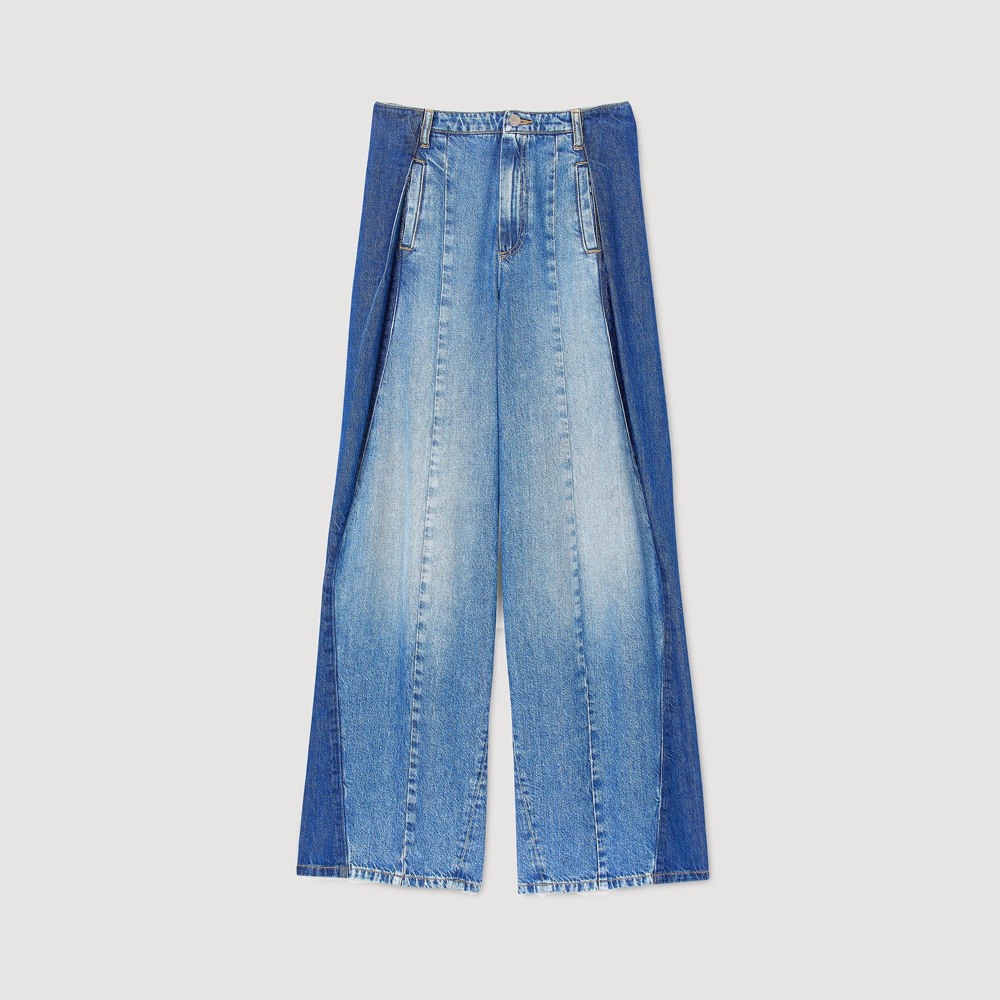 Sandro / Jeans with contrasting panels Blue Jean