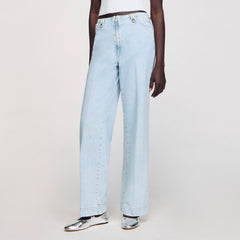 Sandro / Faded wide-leg jeans Blue Jean