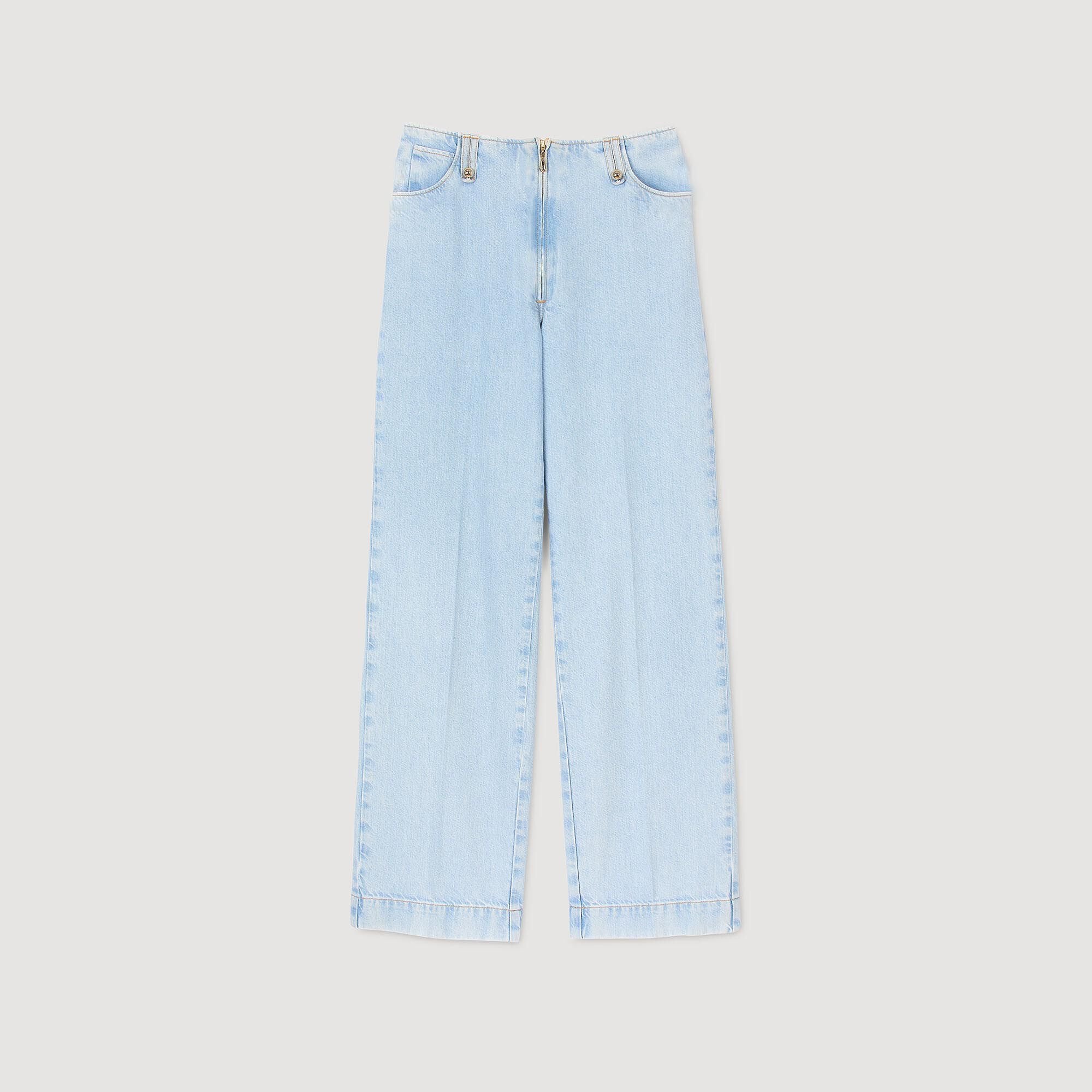Sandro / Faded wide-leg jeans Blue Jean
