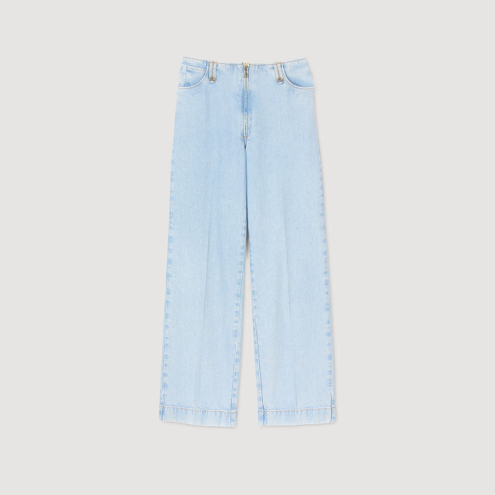 Sandro / Faded wide-leg jeans Blue Jean