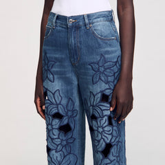 Sandro / Embroidered jeans Blue Jean