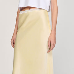 Sandro / Maxi satin-effect skirt Yellow