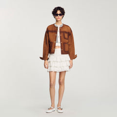 Sandro / Mini ruffled skirt White
