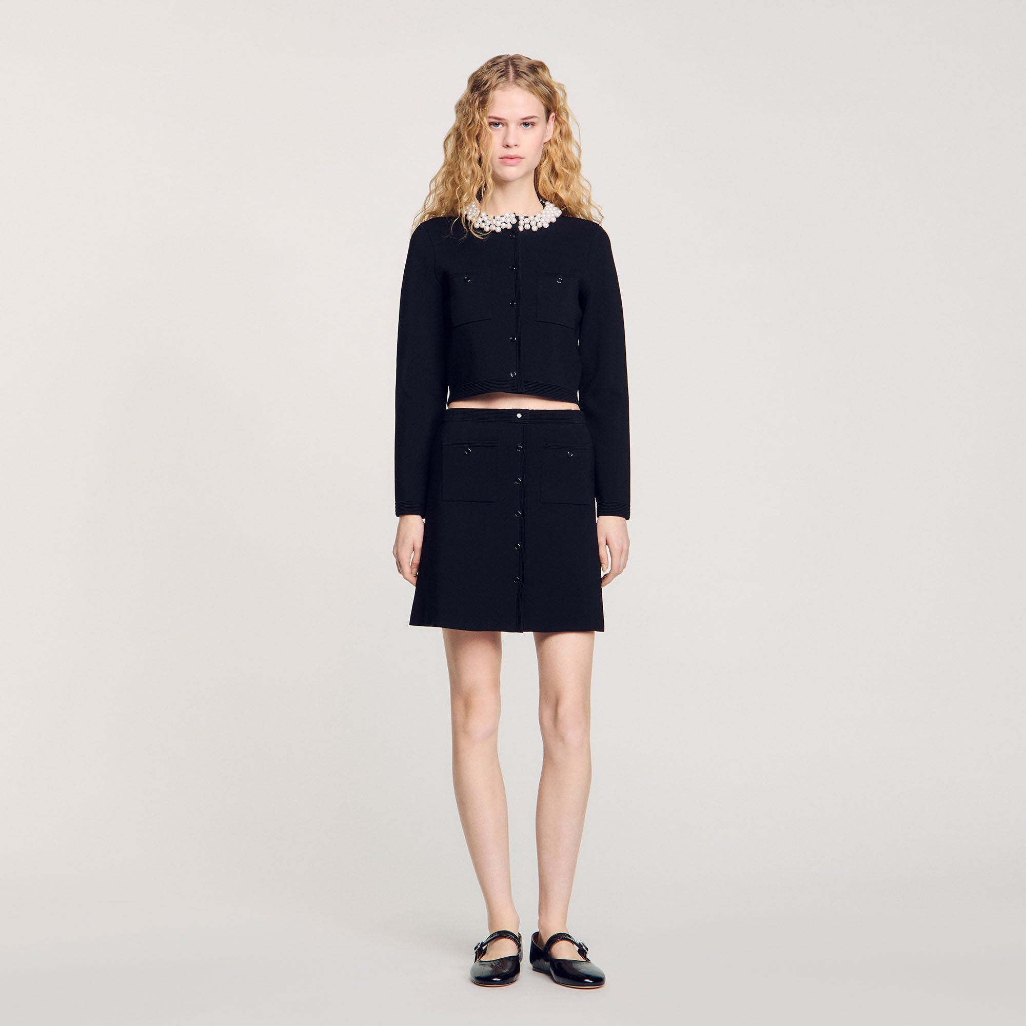 Sandro / Mini knit skirt Black