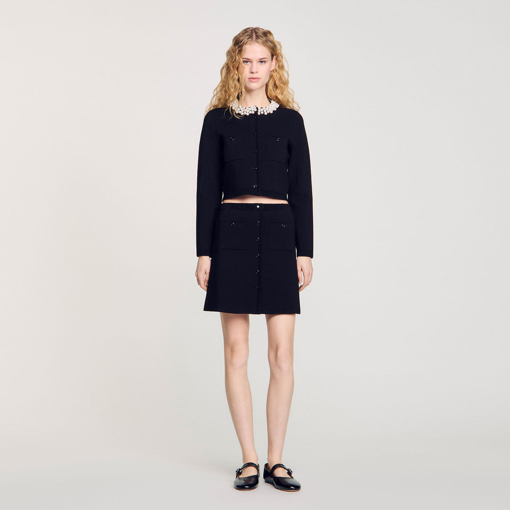 Sandro / Mini knit skirt Black
