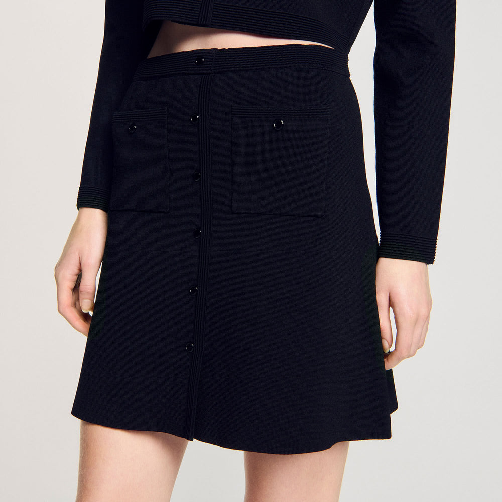 Sandro / Mini knit skirt Black