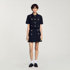 Sandro / Mini pleated skirt Black