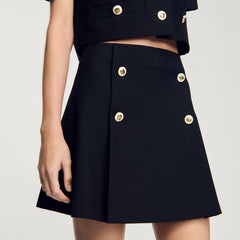 Sandro / Mini pleated skirt Black