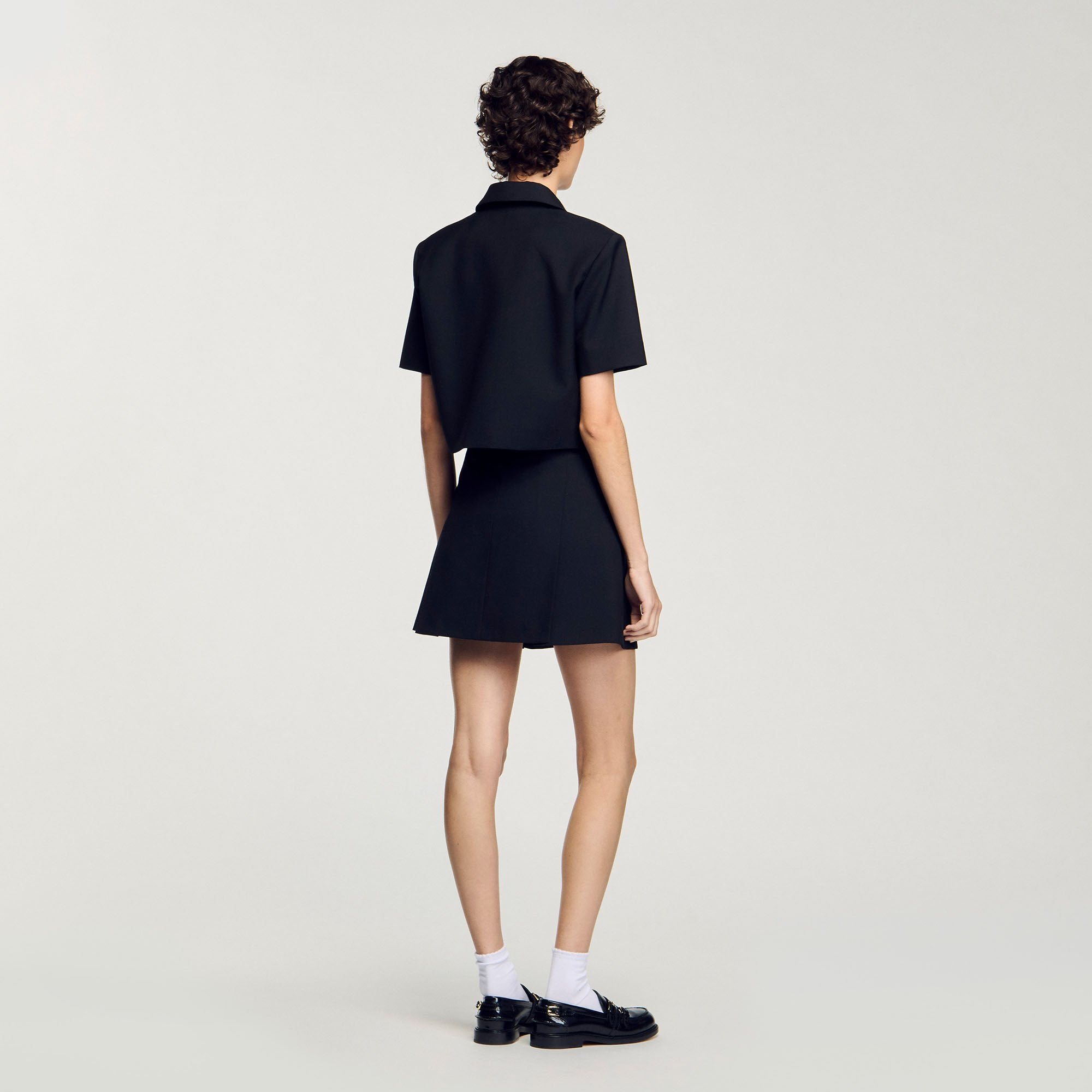 Sandro / Mini pleated skirt Black