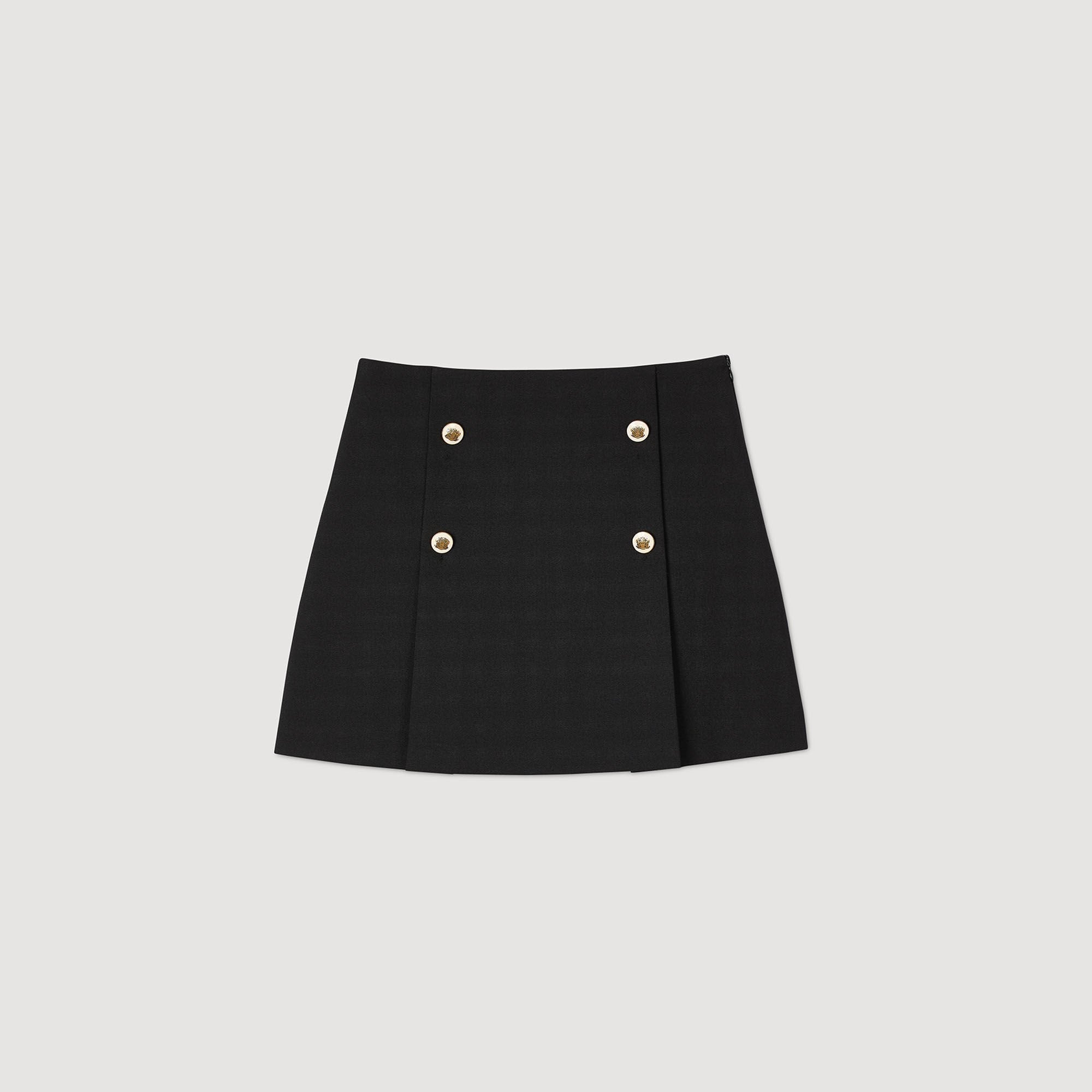 Sandro / Mini pleated skirt Black