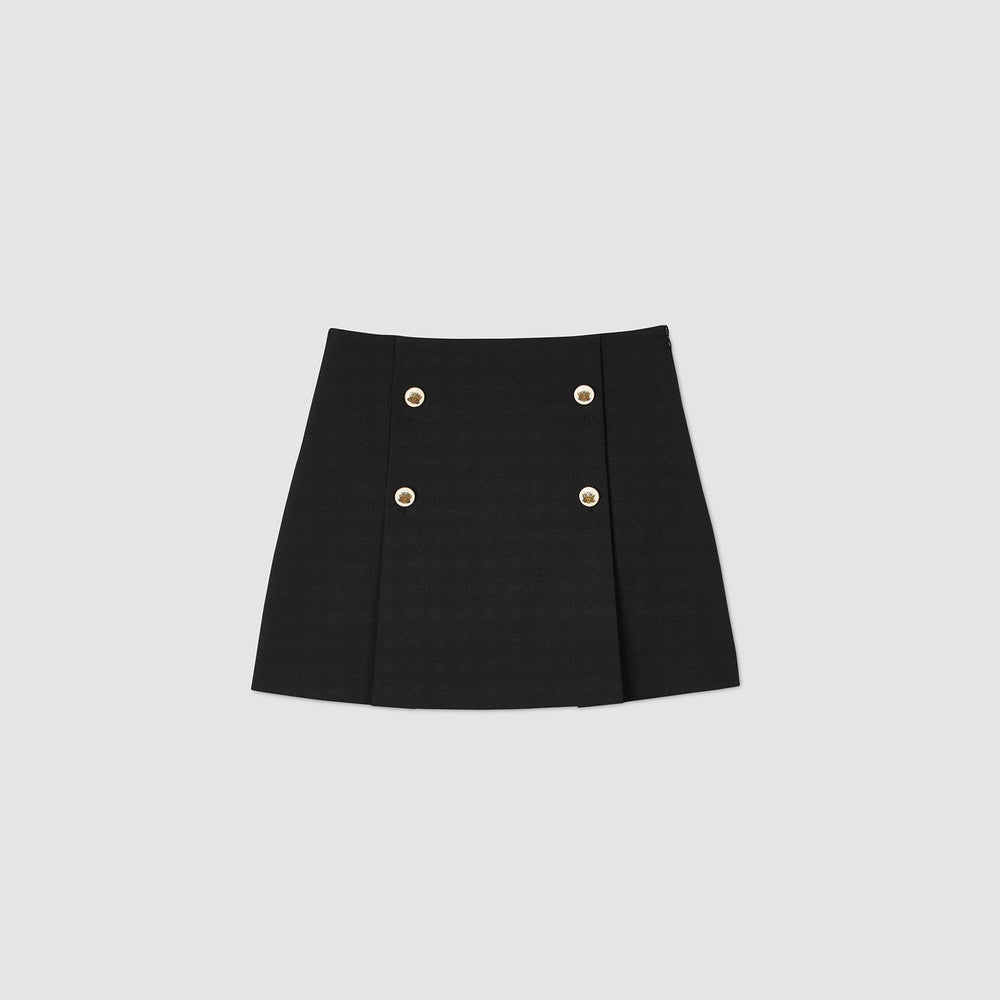 Sandro / Mini pleated skirt Black